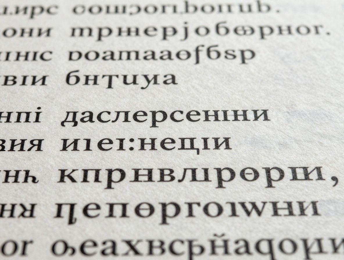 Увеличенный типографический текст с видимыми пропорциями кернинга между буквами, примеры правильного и неправильного расстояния между знаками