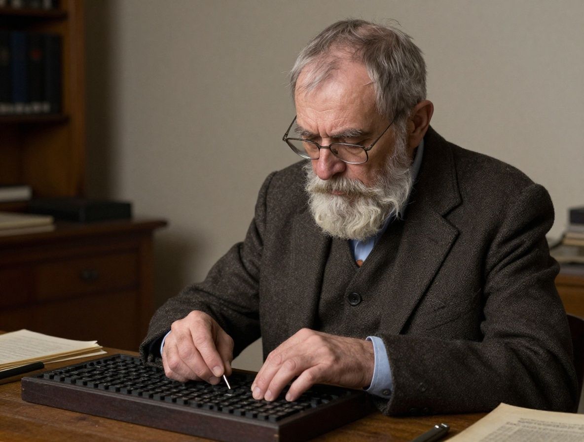 Автор статьи Майкл Эверетт, историк шрифтового дизайна Drovani, пожилой мужчина с седой бородой